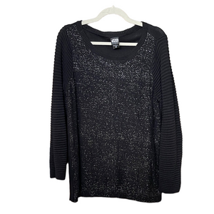 Star Wars Her Universe Kylo Ren Black and Silver Knit Sweater
